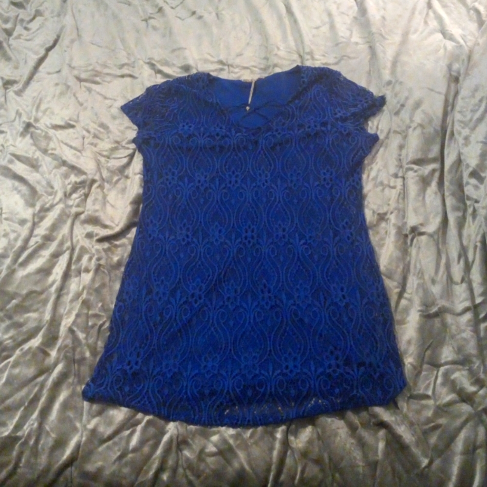 Deep blue dress